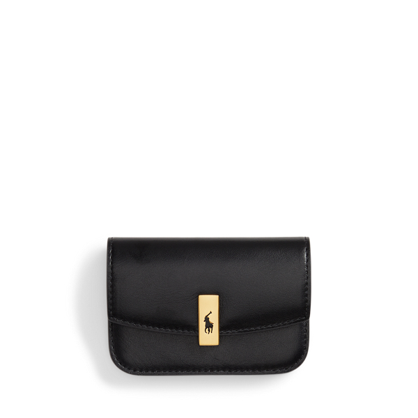 Polo ID Leather Fold-Over Card Case
