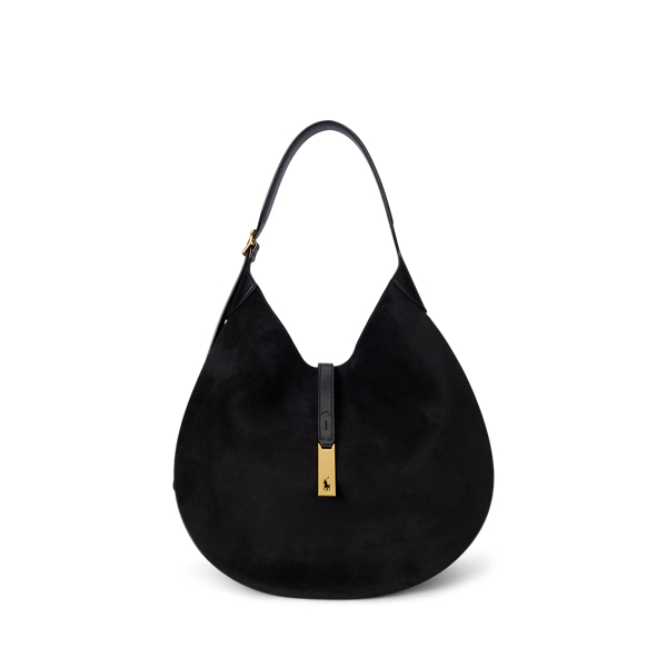 Grand sac Shoulder Polo ID en daim - Polo Ralph Lauren - Modalova