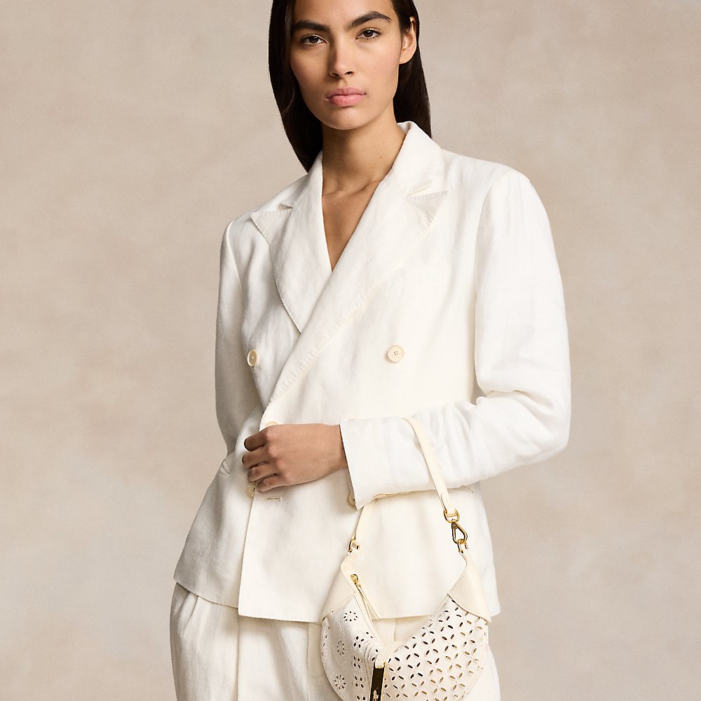 Shop Ralph Lauren Polo Id Eyelet Mini Shoulder Bag In White