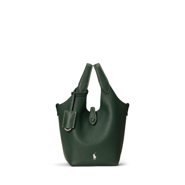 Ralph Lauren Polo Play Leather Small Tote & Crossbody In Green