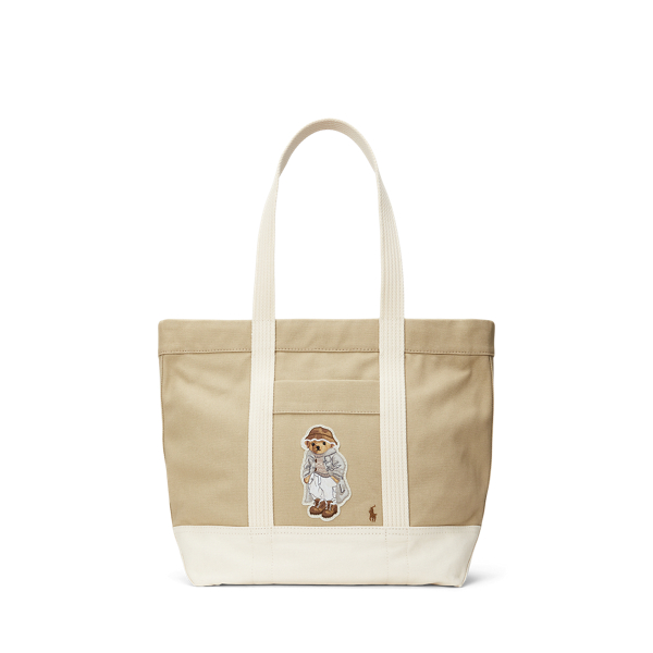 Cabas Polo Bear moyen en toile - Polo Ralph Lauren - Modalova