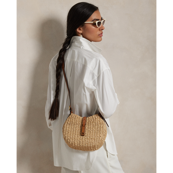 POLO RALPH LAUREN ラフィア かごバッグ Big Pony Small Bucket