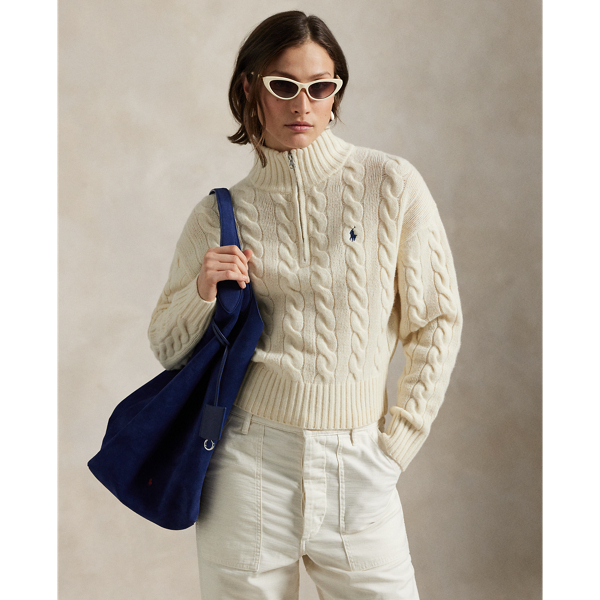 Ralph Lauren Polo Play Suede Large Tote In Blue