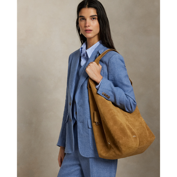 Grand cabas Polo Play en daim - Polo Ralph Lauren - Modalova
