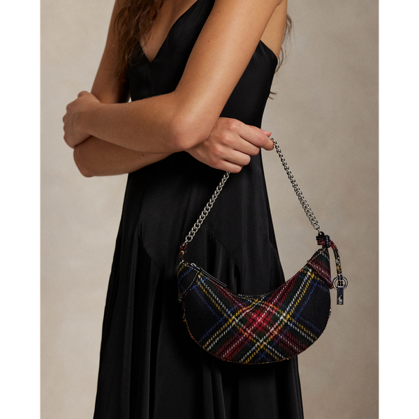 Ralph Lauren Polo Id Tartan Wool Mini Chain Bag