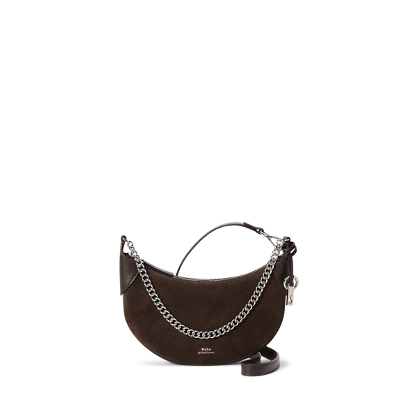 Mini-sac à chaîne Polo ID en daim - Polo Ralph Lauren - Modalova