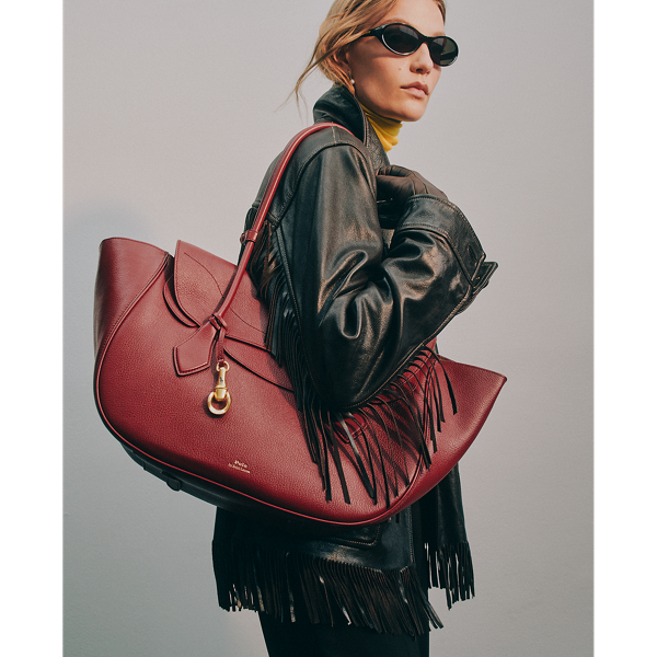 Polo Ralph Lauren Polo Blaze Large Shoulder Bag In Currant