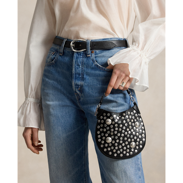 Polo ID Studded Leather Pouch