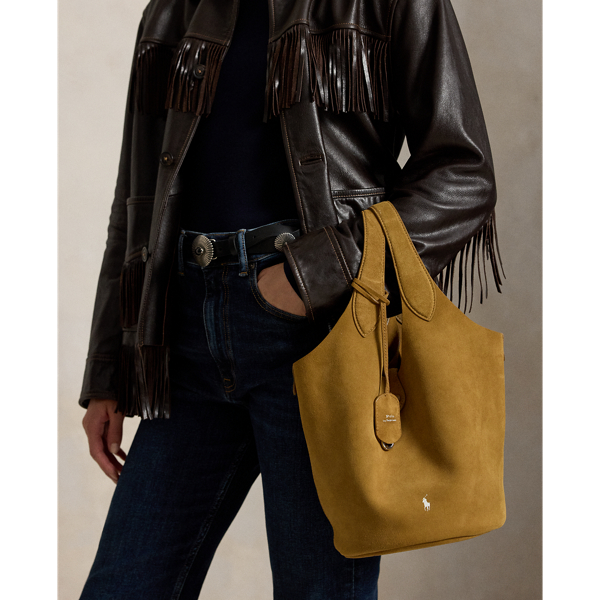 Tote Polo Play in Camoscio Ralph Lauren - Eleganza e Stile
