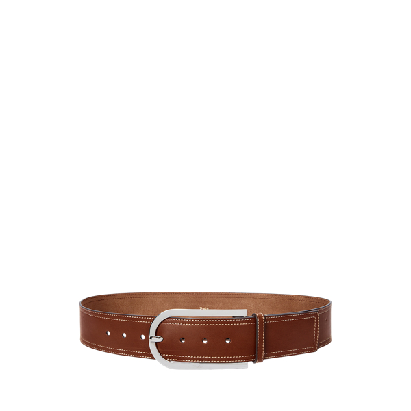 Ceinture à longue boucle en cuir - Polo Ralph Lauren - Modalova