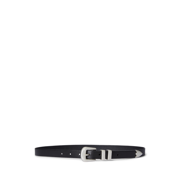 Ceinture western en cuir vieilli - Polo Ralph Lauren - Modalova