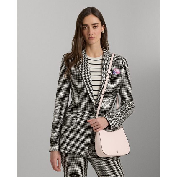Lauren Ralph Lauren Crosshatch Leather Medium Danni Bag In Pink Opal