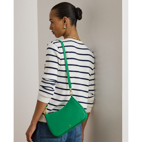 Ralph Lauren Crosshatch Leather Medium Danni Bag