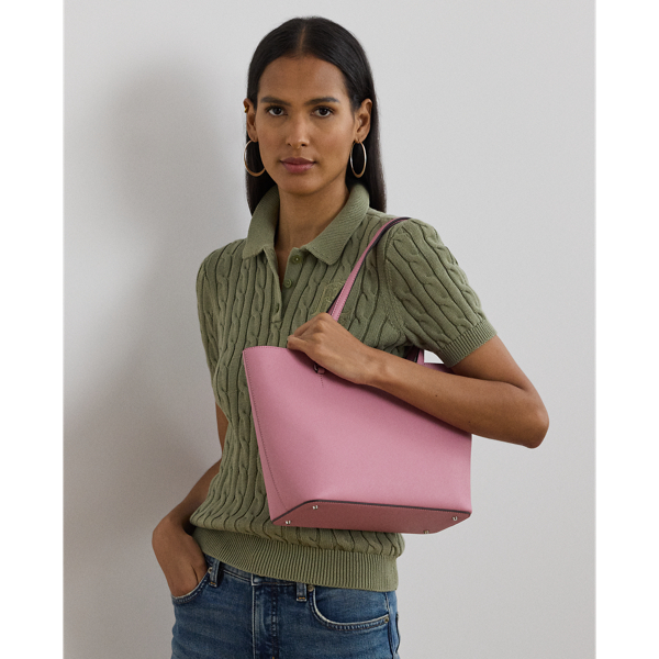 Cabas Karly moyen cuir motif hachuré - Lauren - Modalova
