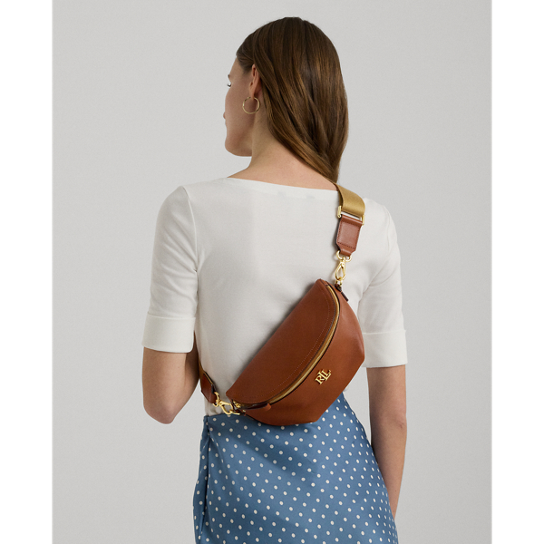 Lauren Ralph Lauren Leather Marcy Belt Bag In Lauren Tan