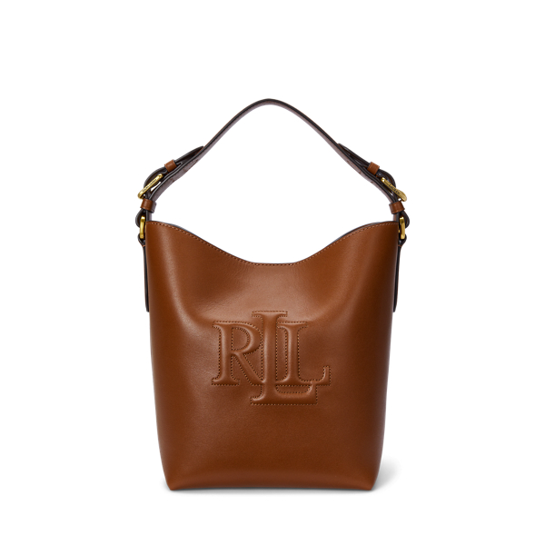 Ralph Lauren Witley Small Leather Bucket Bag In Lauren Tan