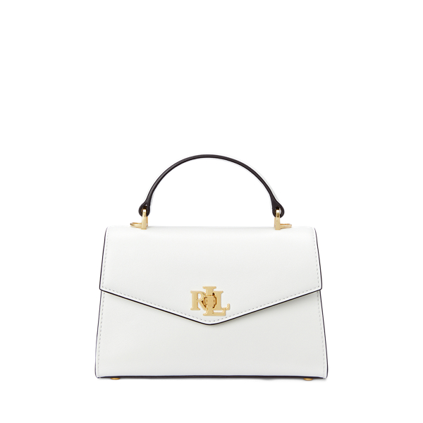 Ralph Lauren Leather Small Farrah Satchel In White
