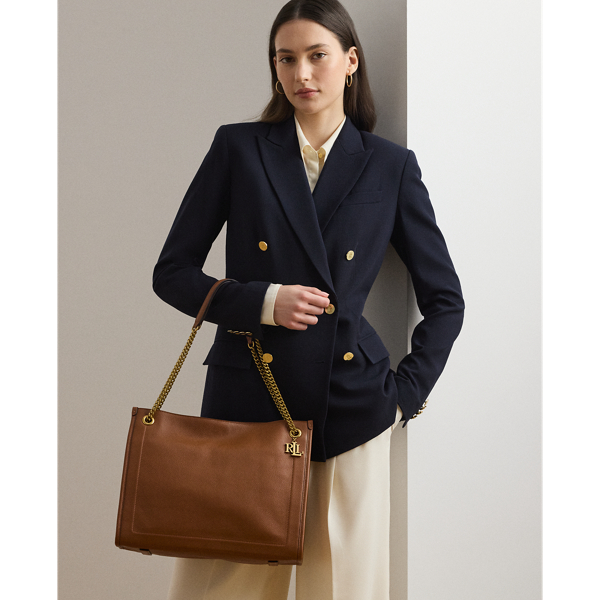 Grand cabas Bradley en cuir grainé - Lauren - Modalova