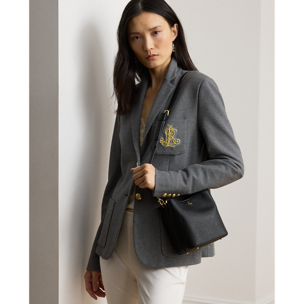 Lauren Ralph Lauren Crosshatch Small Reese Bucket Bag