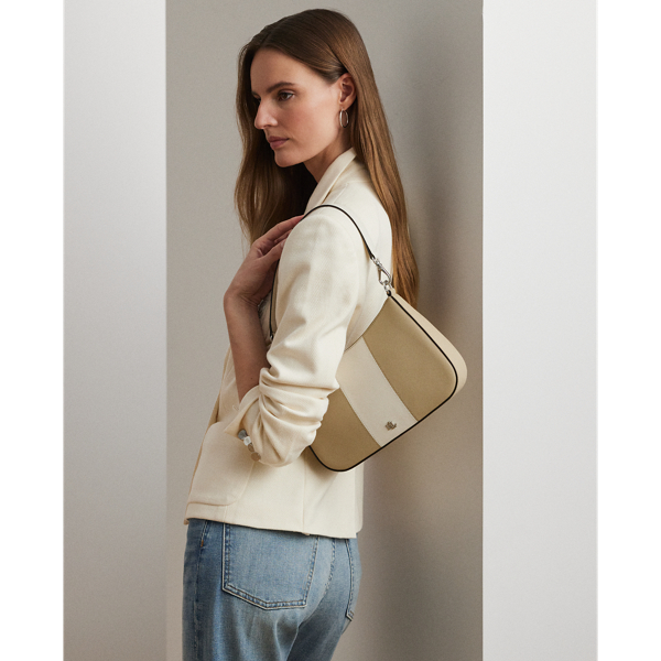 Sac moyen Danni en cuir bicolore - Lauren - Modalova