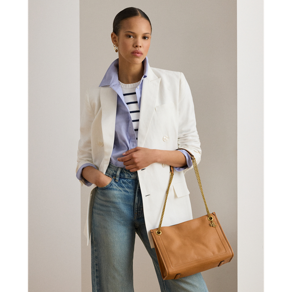 Ralph Lauren Pebbled Leather Medium Bradley Tote Bag