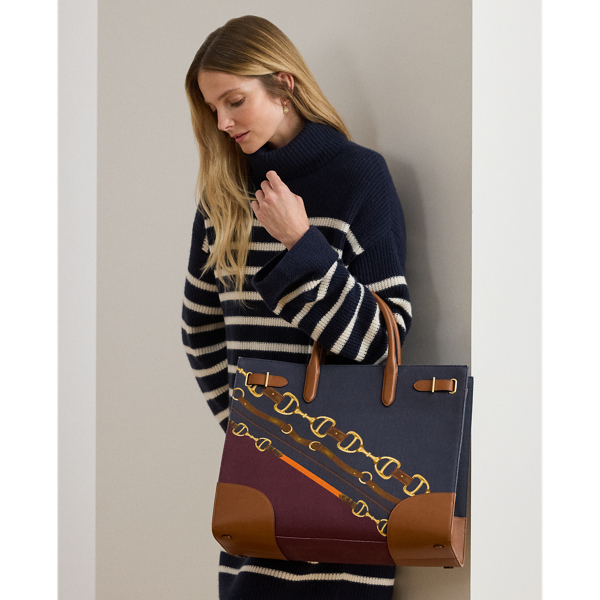 Ralph Lauren Belting-print Large Devyn Tote Bag