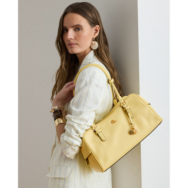 Large Leather Marcy Zip Satchel