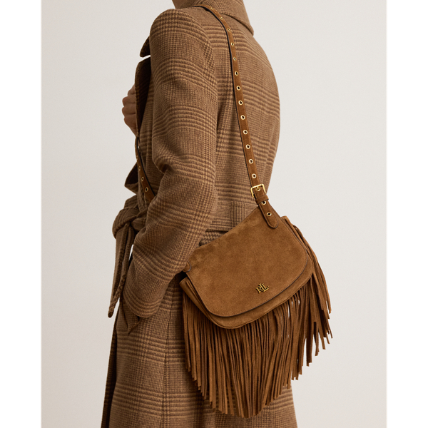 Fringe-Trim Medium Marcy Crossbody Bag