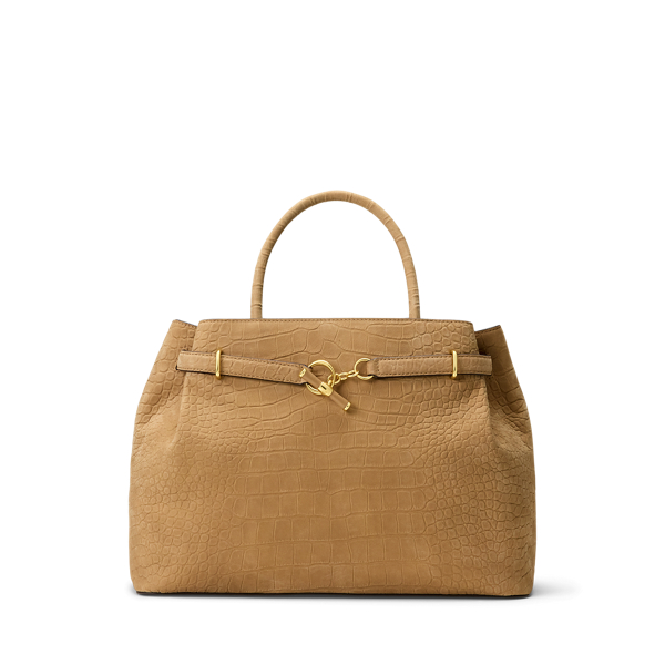 Bauletto Blaike Grande Ralph Lauren in Nabuk Goffrato