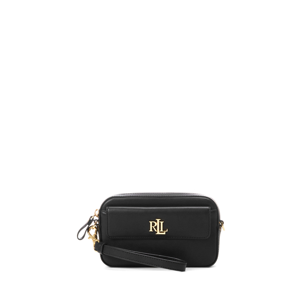 Shop Laurèn Leather Small Marcy Convertible Pouch In Black