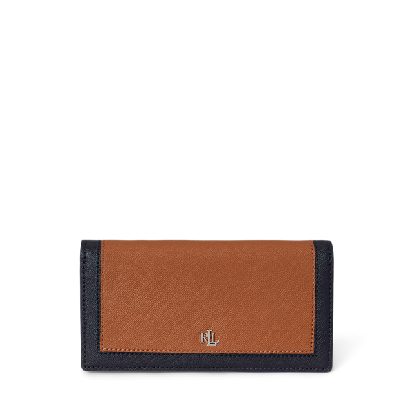 Ralph Lauren Crosshatch Leather Slim Wallet