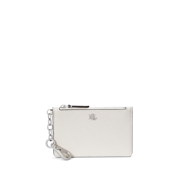 Porte-cartes zippé cuir hachure croisée - Lauren - Modalova