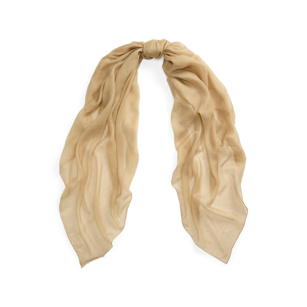 Polo Ralph Lauren Cashmere-silk Pashmina Scarf In Lux Tan