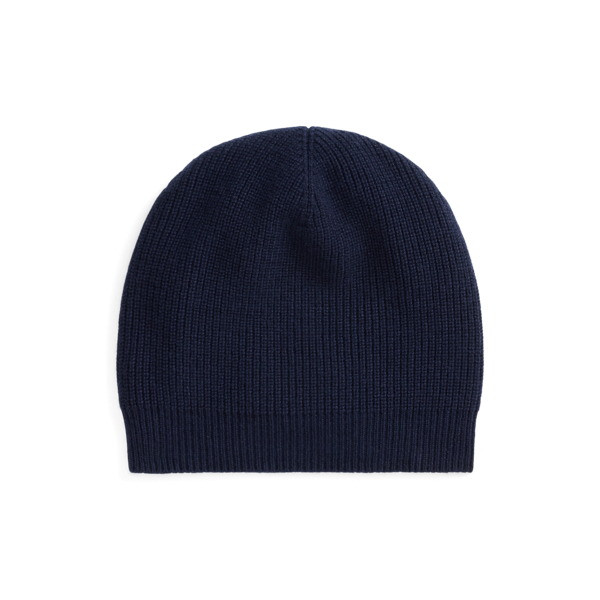 Ralph Lauren Rib-knit Cashmere Hat In Black
