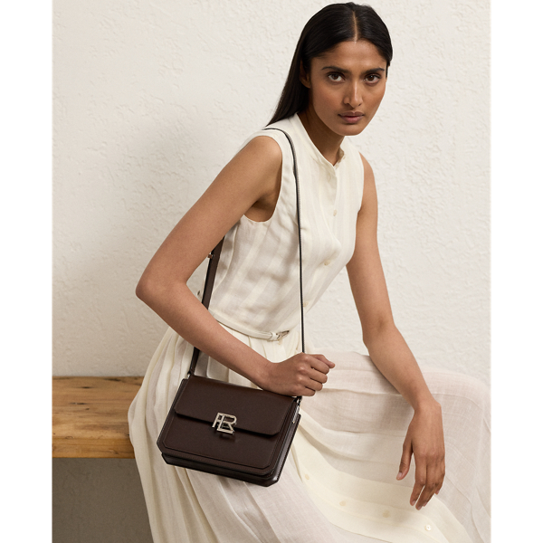 Polo Ralph Lauren Rl 888 Box Calfskin Crossbody In Mocha
