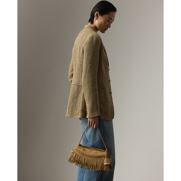 Ralph Lauren The Ralph Calf-suede Small Shoulder Bag In Brown