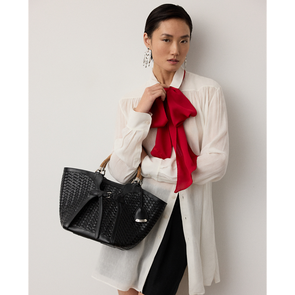 Tote in Pelle Intrecciata Ralph Lauren - Eleganza Unica