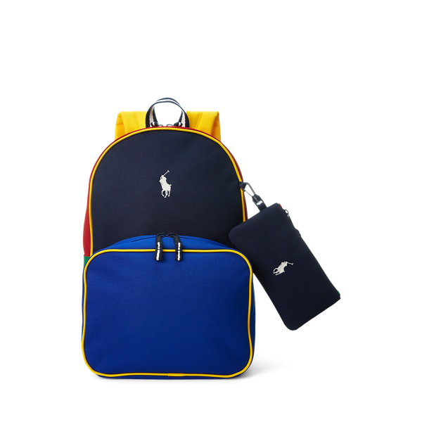 Polo Ralph Lauren Color-blocked Backpack & Lunch Tote Set In Multi