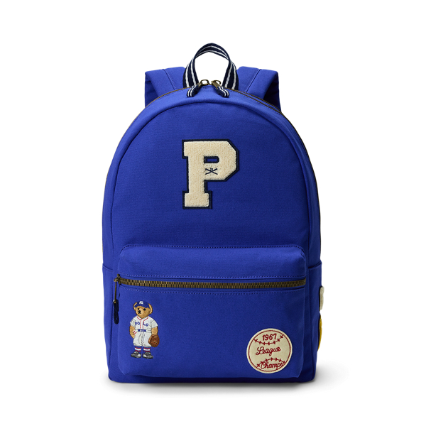 Polo Ralph Lauren Polo Bear Canvas Backpack In Collegiate Blue