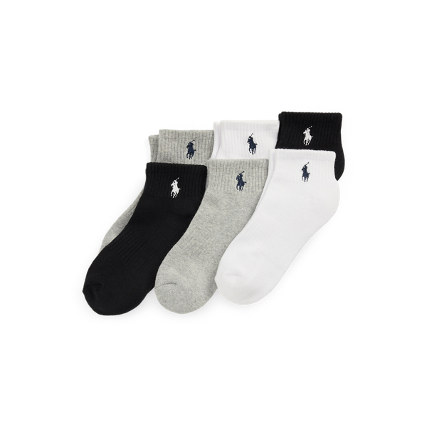 Polo Ralph Lauren Athletic Crew Sock 6-pack In Grey Heather Assorted
