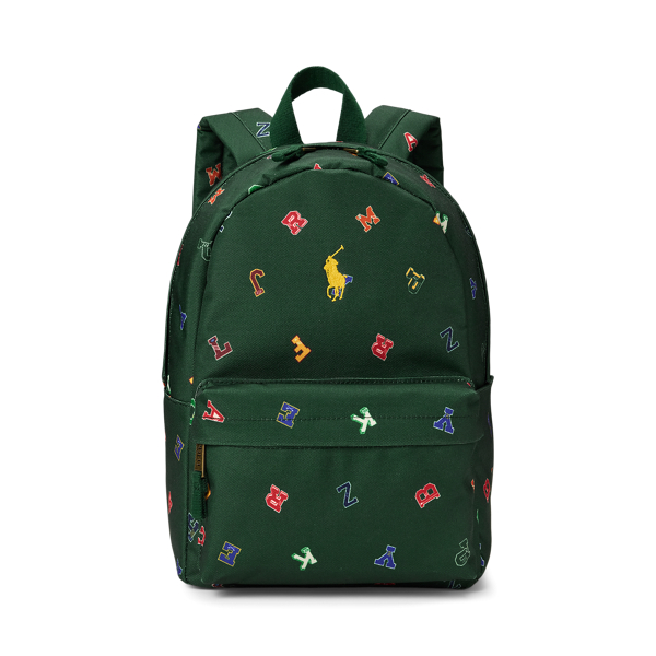Polo Ralph Lauren Ralph Lauren Alphabet-print Small Backpack In Green