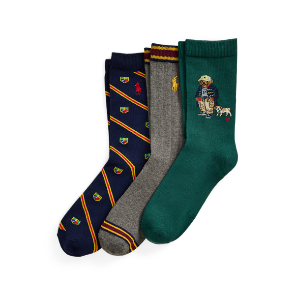 Polo Ralph Lauren Ralph Lauren Polo Bear Crew Sock 3-pack In Multi