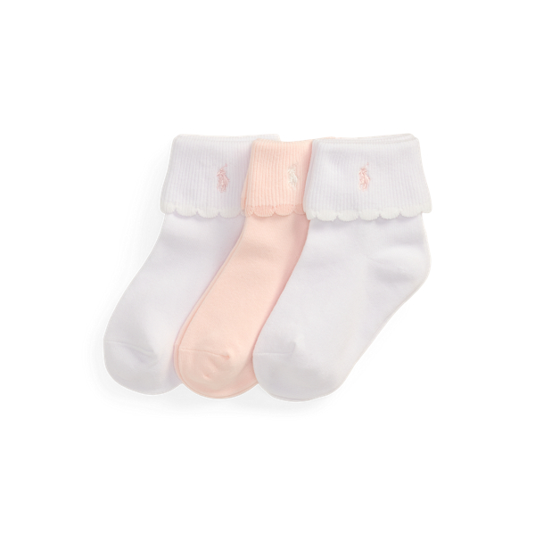 Polo Ralph Lauren Ralph Lauren Scalloped-cuff Crew Sock 3-pack