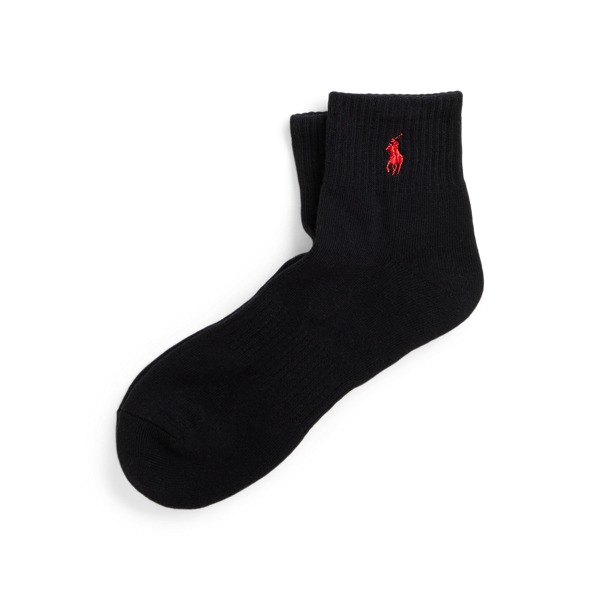 POLO RALPH LAUREN】コットンブレンド クォータークルー ソックス I 