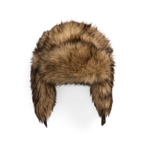Polo Ralph Lauren Faux-fur Earflap Hat In Brown