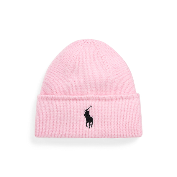 Polo Ralph Lauren Pink Pony Merino Wool Beanie In Taylor Rose