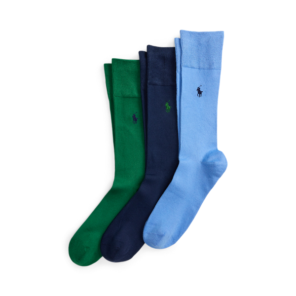 Ralph Lauren Supersoft Trouser Sock 3-pack In Multi
