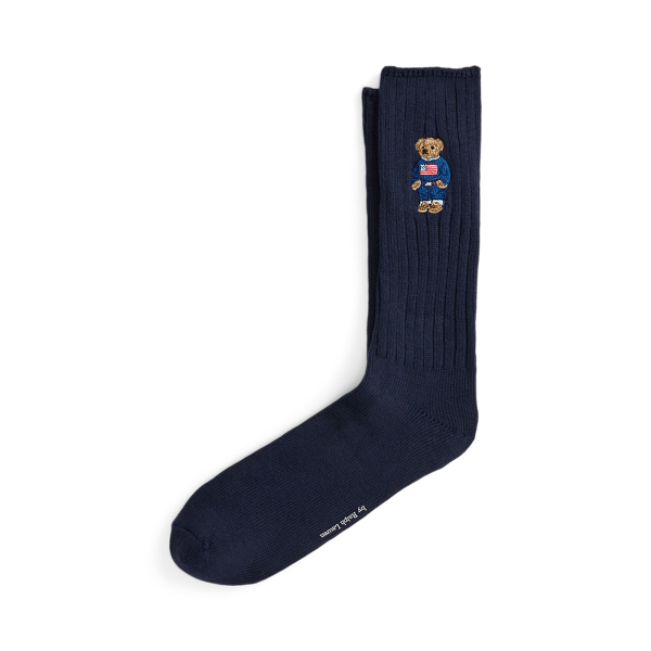 Polo Bear Cotton-Blend Crew Socks