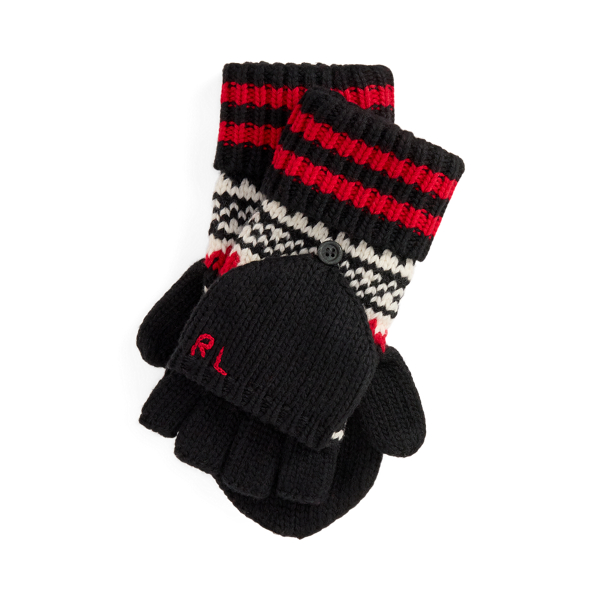 Ralph Lauren Patterned Wool-blend Convertible Gloves