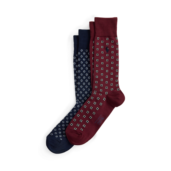 Ralph Lauren Foulard-motif Trouser Sock 2-pack In Multi